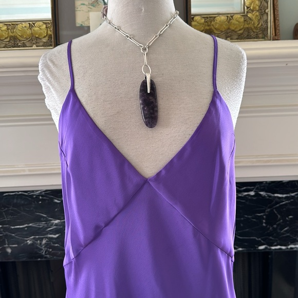Never worn “a new day” beautiful bright purple satiny slip dress - Picture 2 of 5